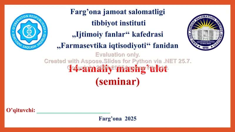 Pul mablag'lari va hisob-kitob jarayonlarini hisobga olish. 14-amaliy mashg’ulot taqdimoti 23 bet.