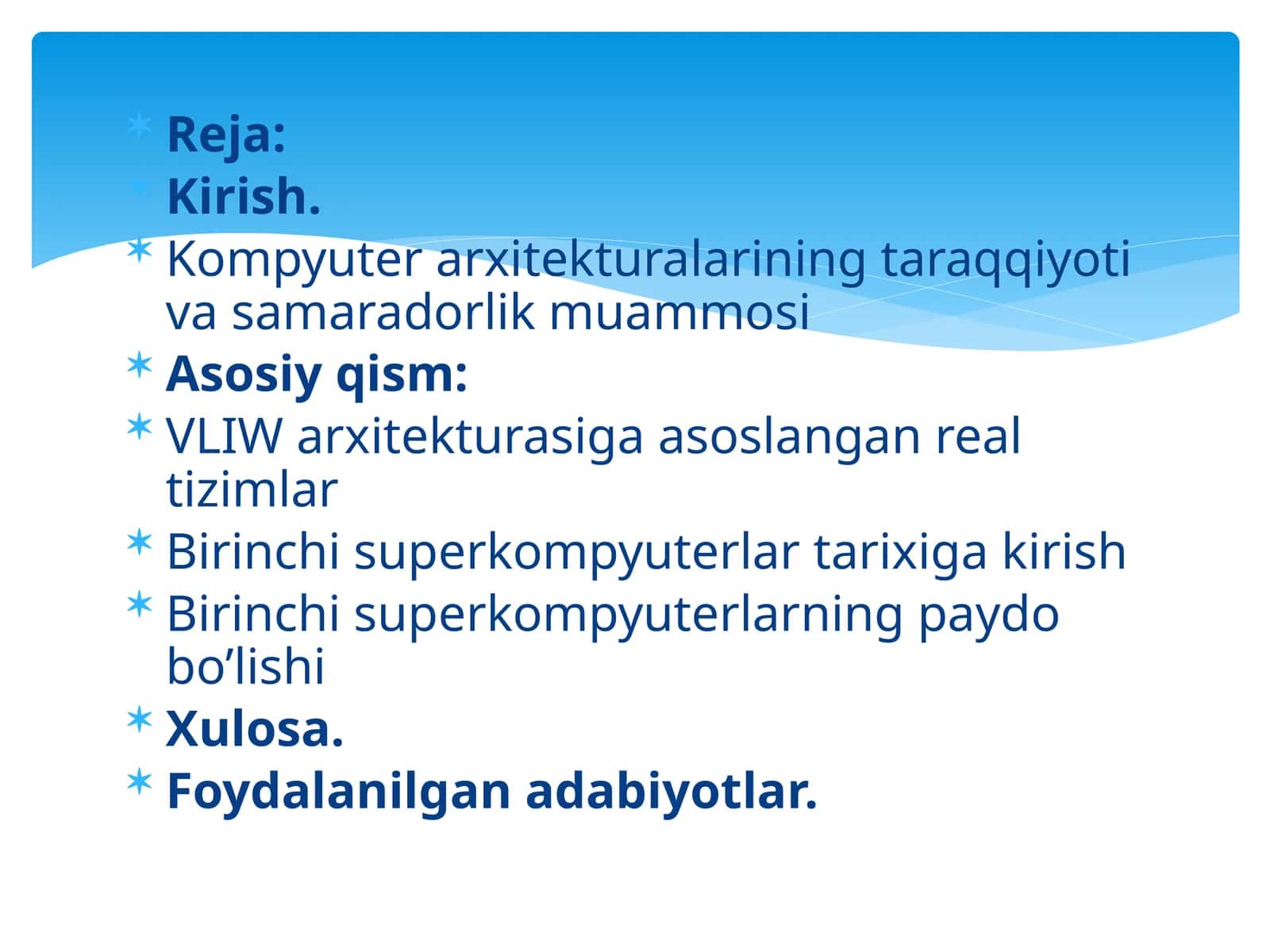 Kompyuter arxitekturalarining taraqqiyoti va samaradorlik muammosi