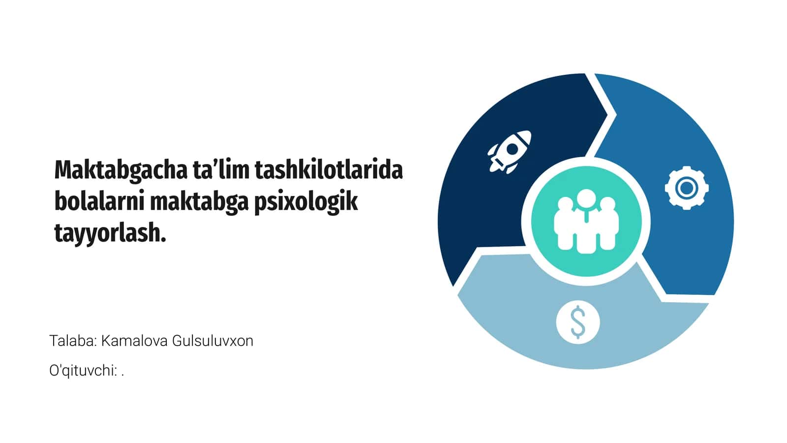 Maktabgacha ta’lim tashkilotlarida bolalarni maktabga psixologik tayyorlash