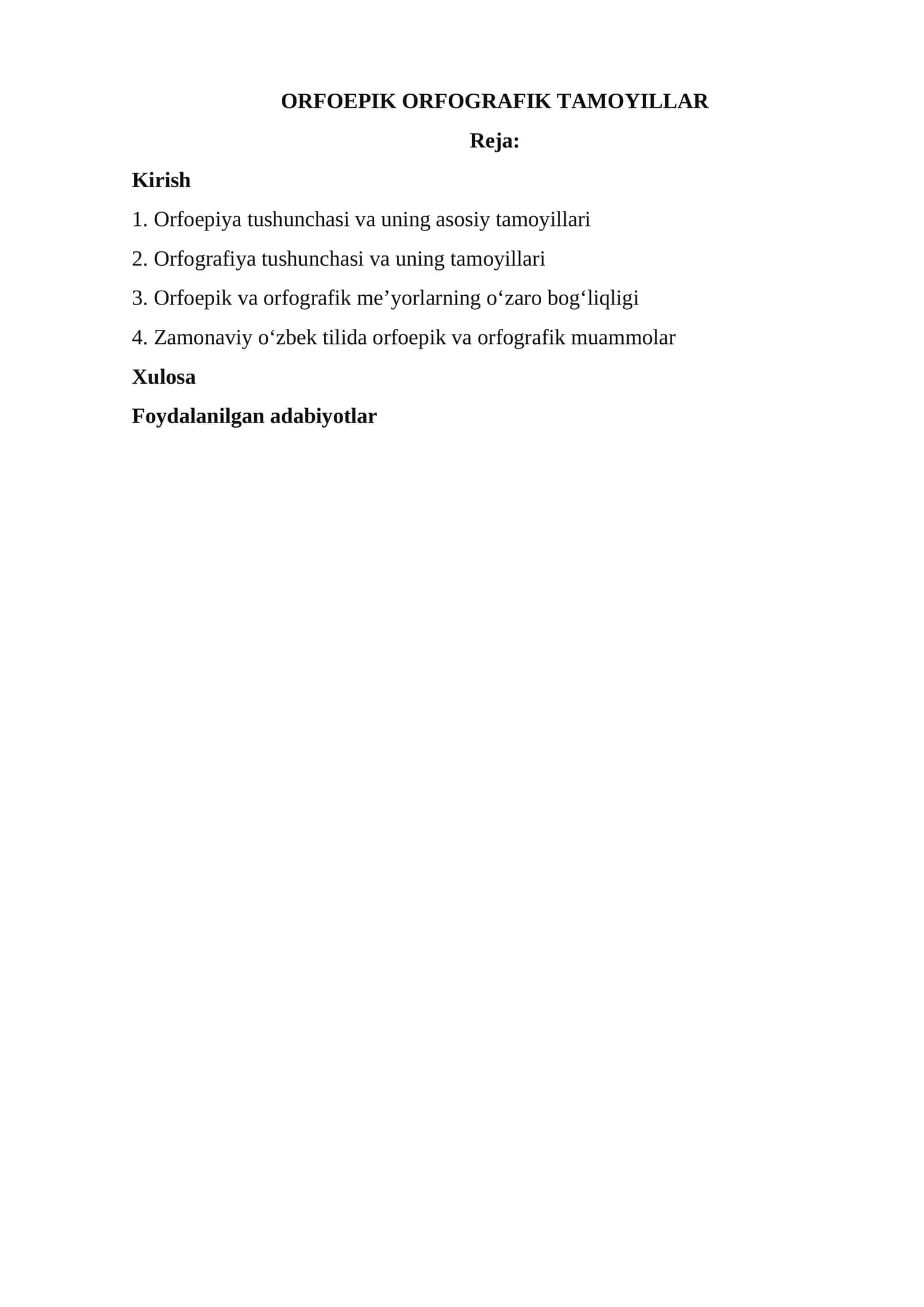 ORFOEPIK ORFOGRAFIK TAMOYILLAR