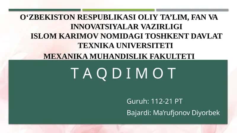 Ta'lim texnologiyalariga qo'yiladigan asosiy talablar