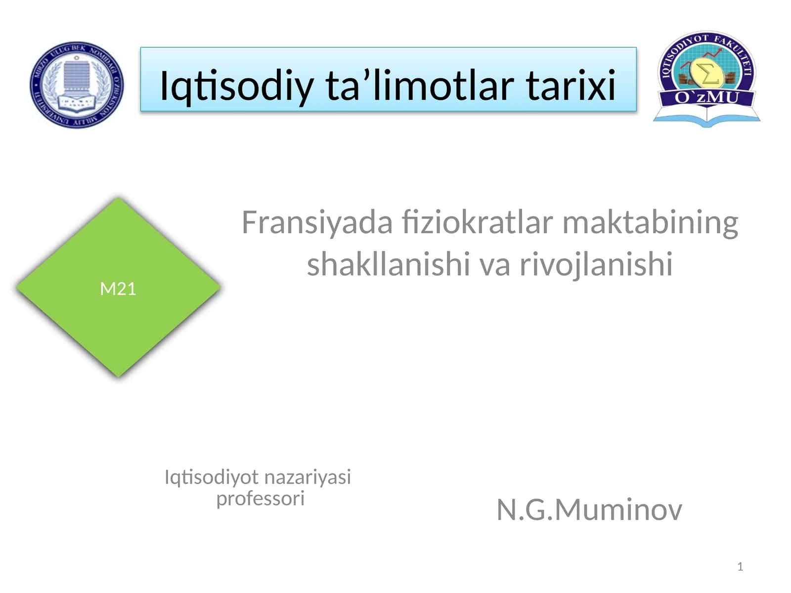 Fransiyada fiziokratlar maktabining shakllanishi va rivojlanishi