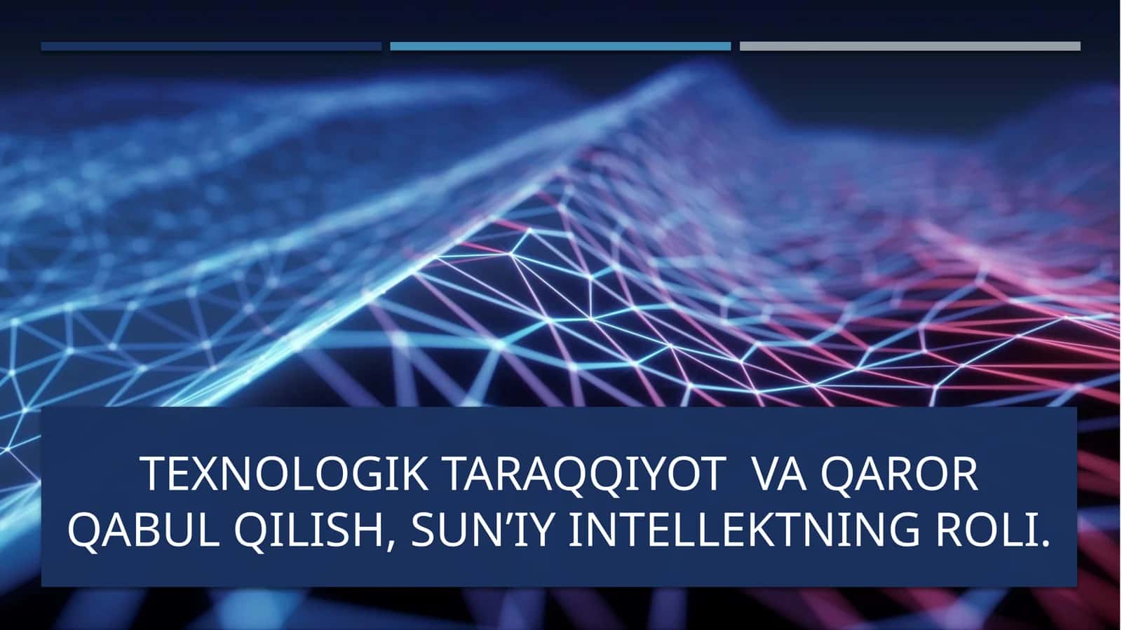 Sun'iy intellekt texnologiyalarini jadal joriy etish