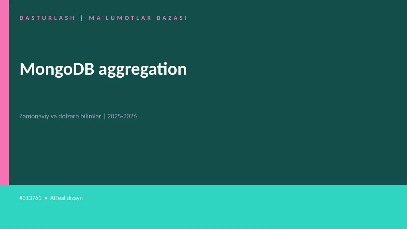 MongoDB aggregation