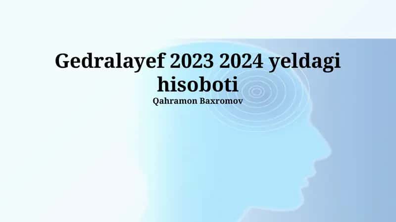 Gedralayef 2023 2024 yeldagi hisoboti