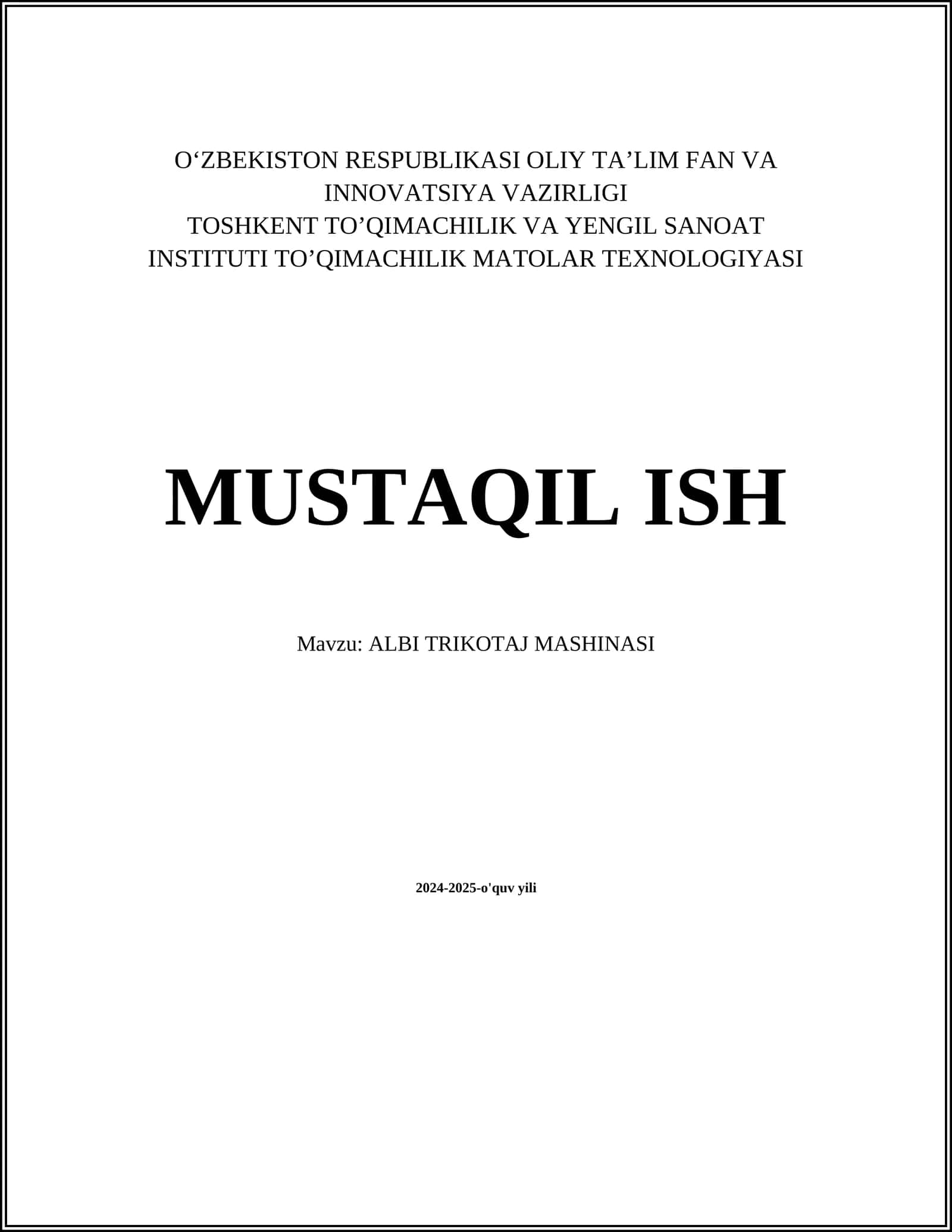 ALBI TRIKOTAJ MASHINASI
