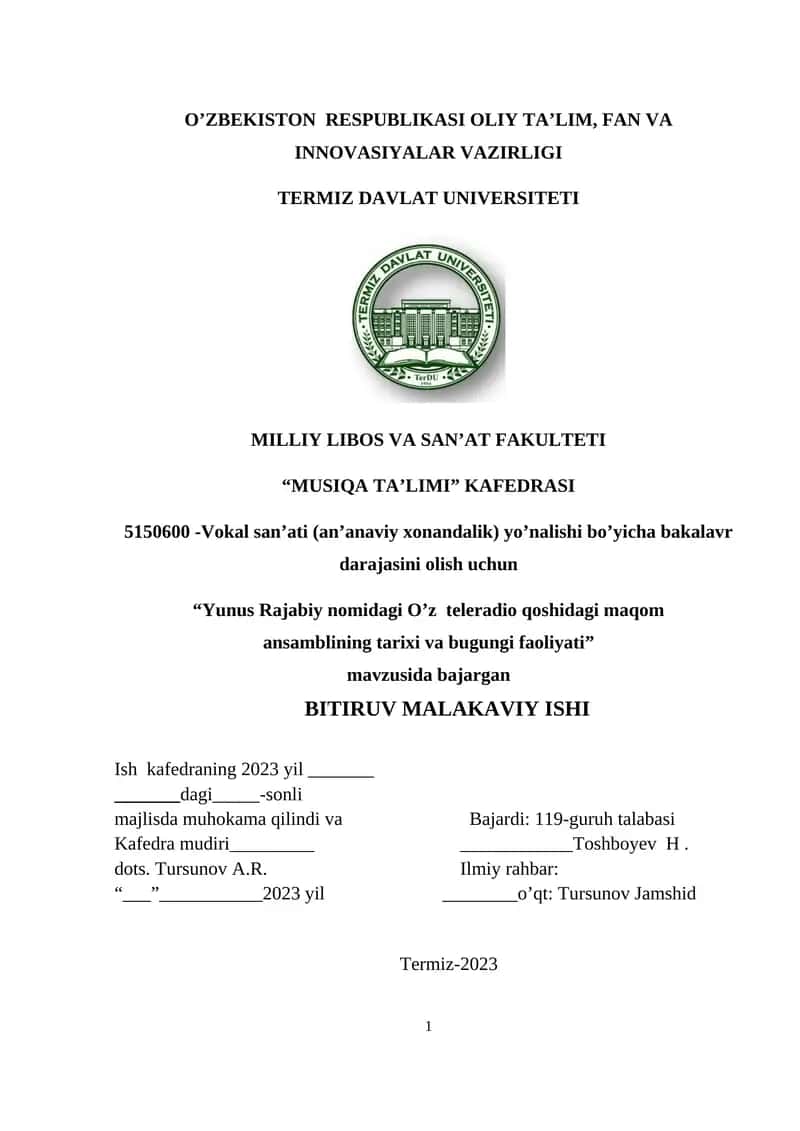 Vokal san’ati (an’anaviy xonandalik)