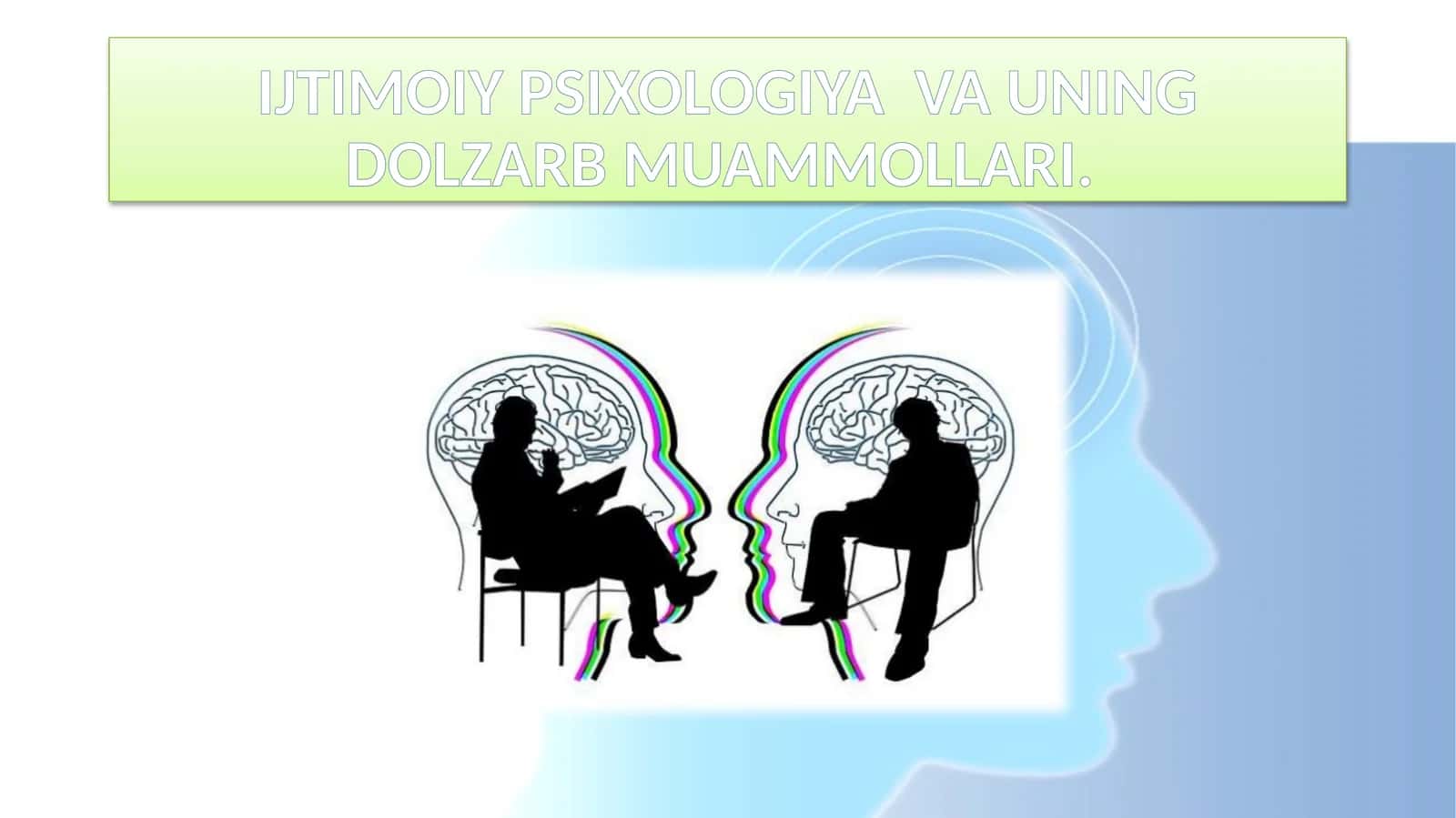 IJTIMOIY PSIXOLOGIYA VA UNING DOLZARB MUAMMOLLARI