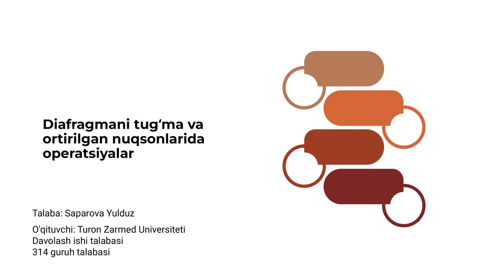 Diafragmani tugʻma va ortirilgan nuqsonlarida operatsiyalar