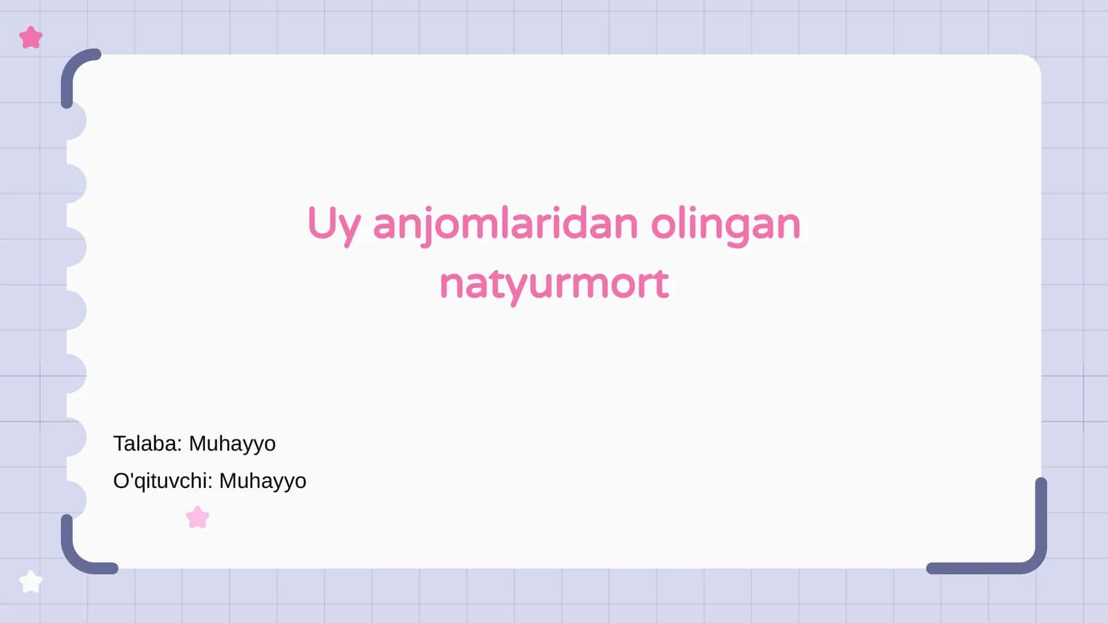 Uy anjomlaridan olingan natyurmort
