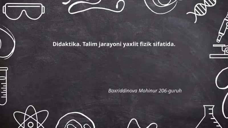 O'quv jarayonini tashkil etish prinsiplari