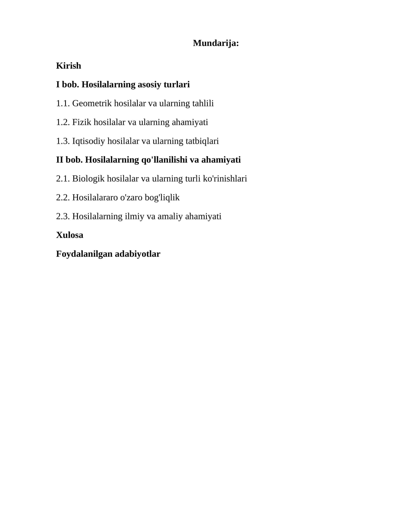 Hosila matematikada