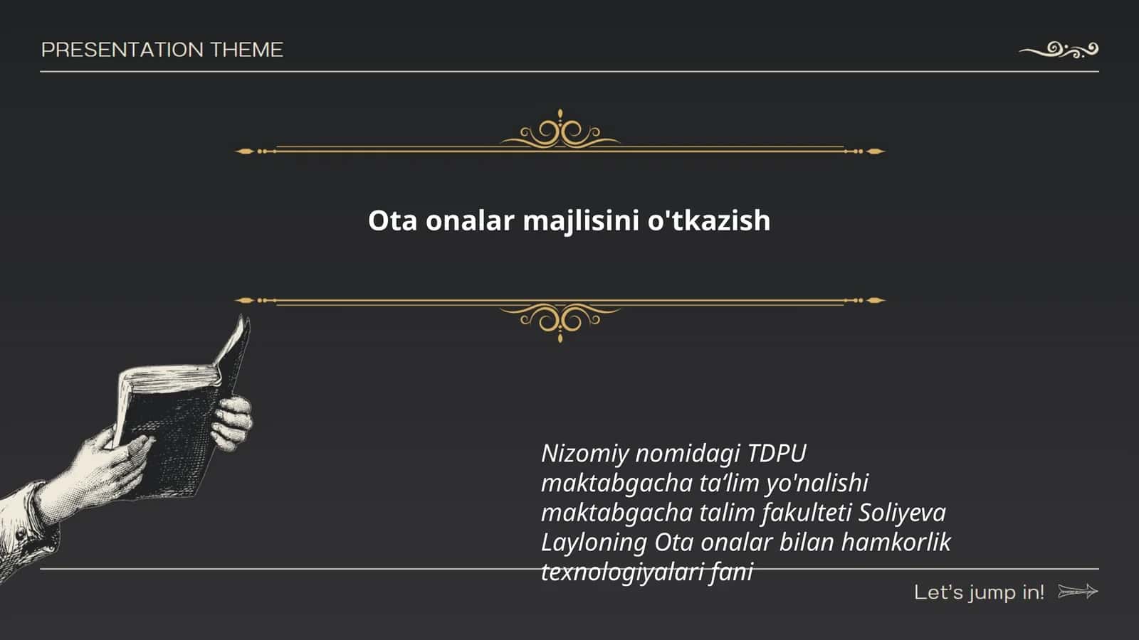 Ota onalar majlisini o'tkazish