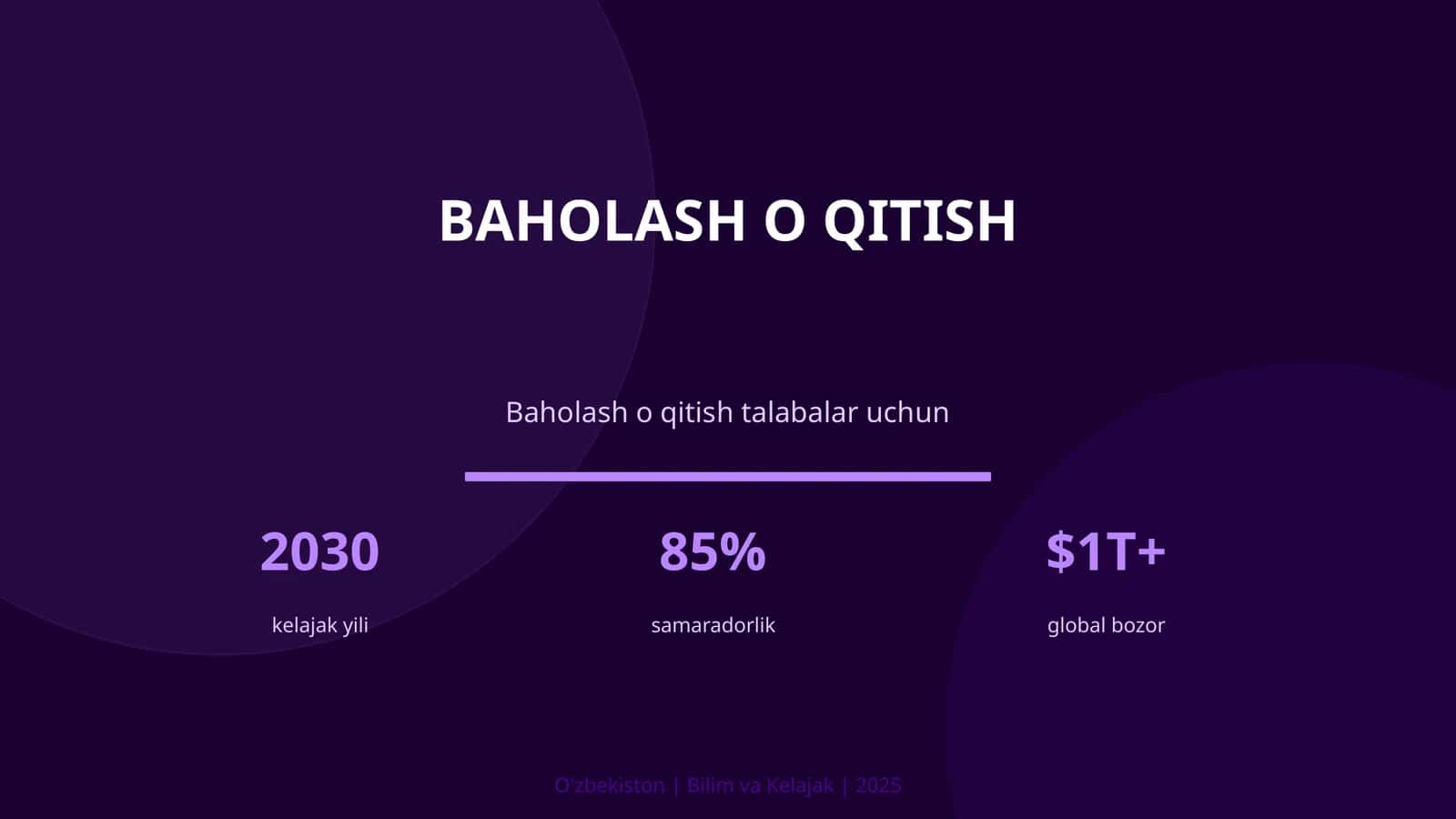 Baholash o qitish