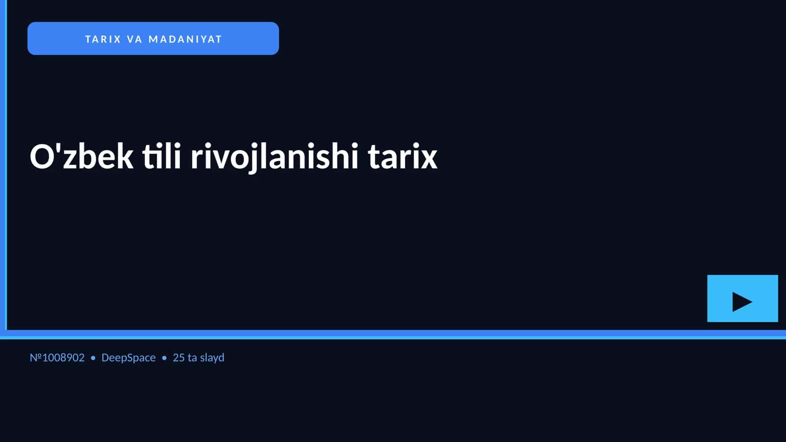 O'zbek tili rivojlanishi tarix