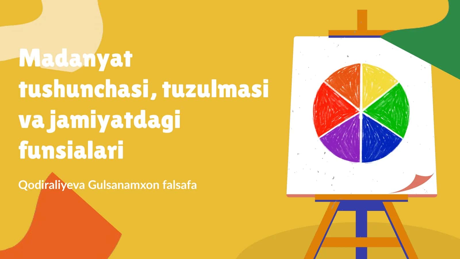 Madaniyat tushunchasi, tuzulmasi va jamiyatdagi funsialari