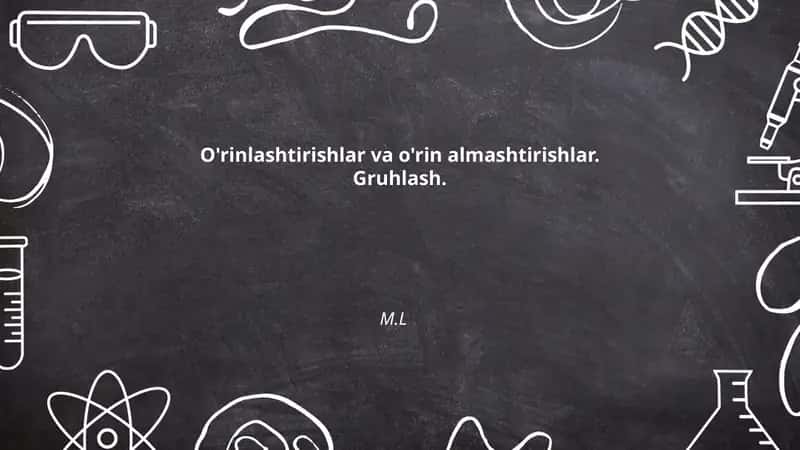 O'rinlashtirishlar