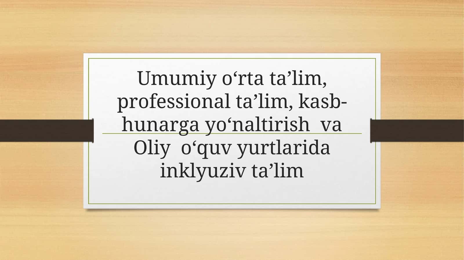 Umumiy o‘rta ta’lim maktablari faoliyatida o‘quvchilarni hayotga tayyorlash va kasb tanlashga yo‘naltirish