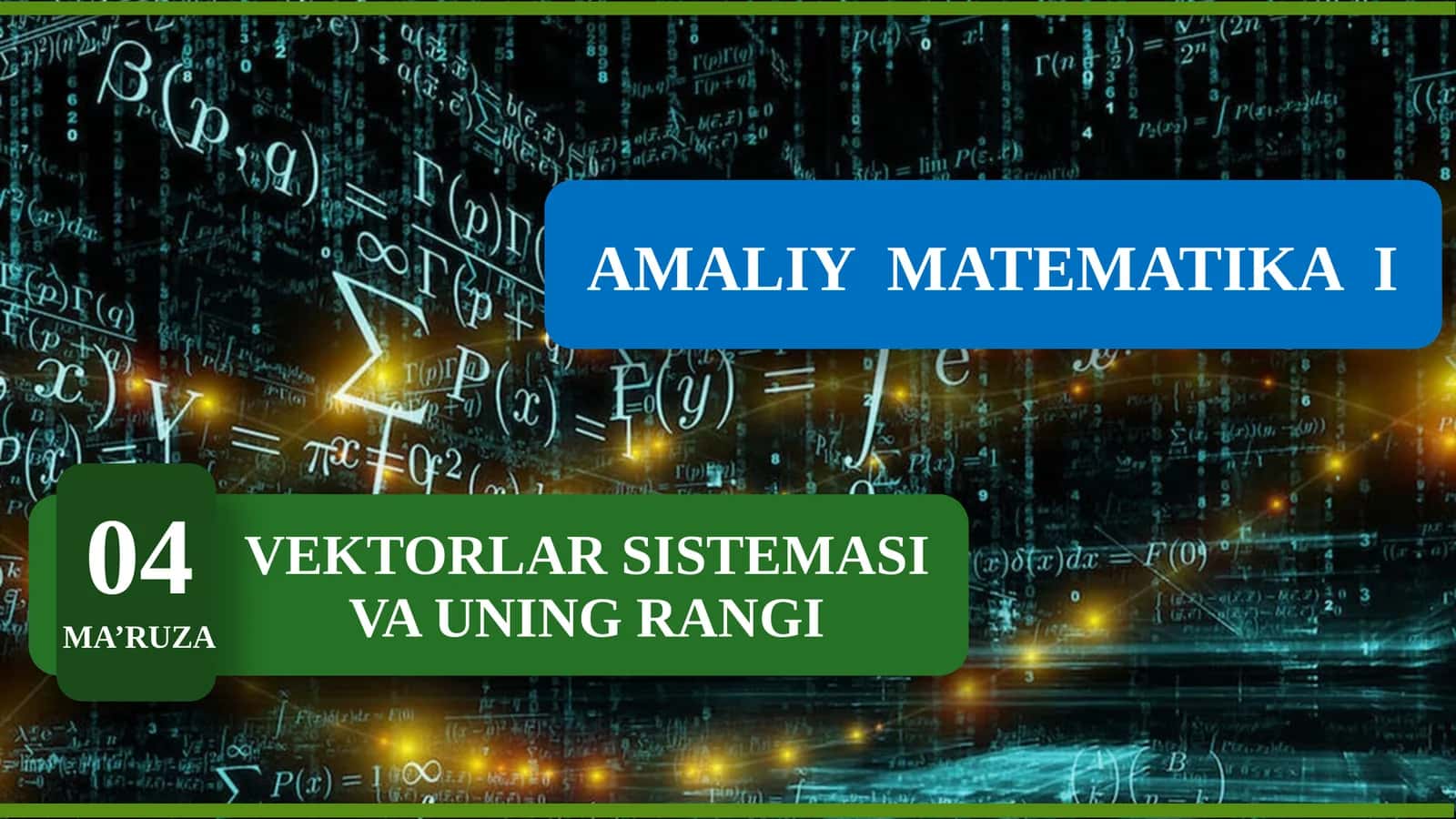 Vektorlar sistemasi va uning rangi