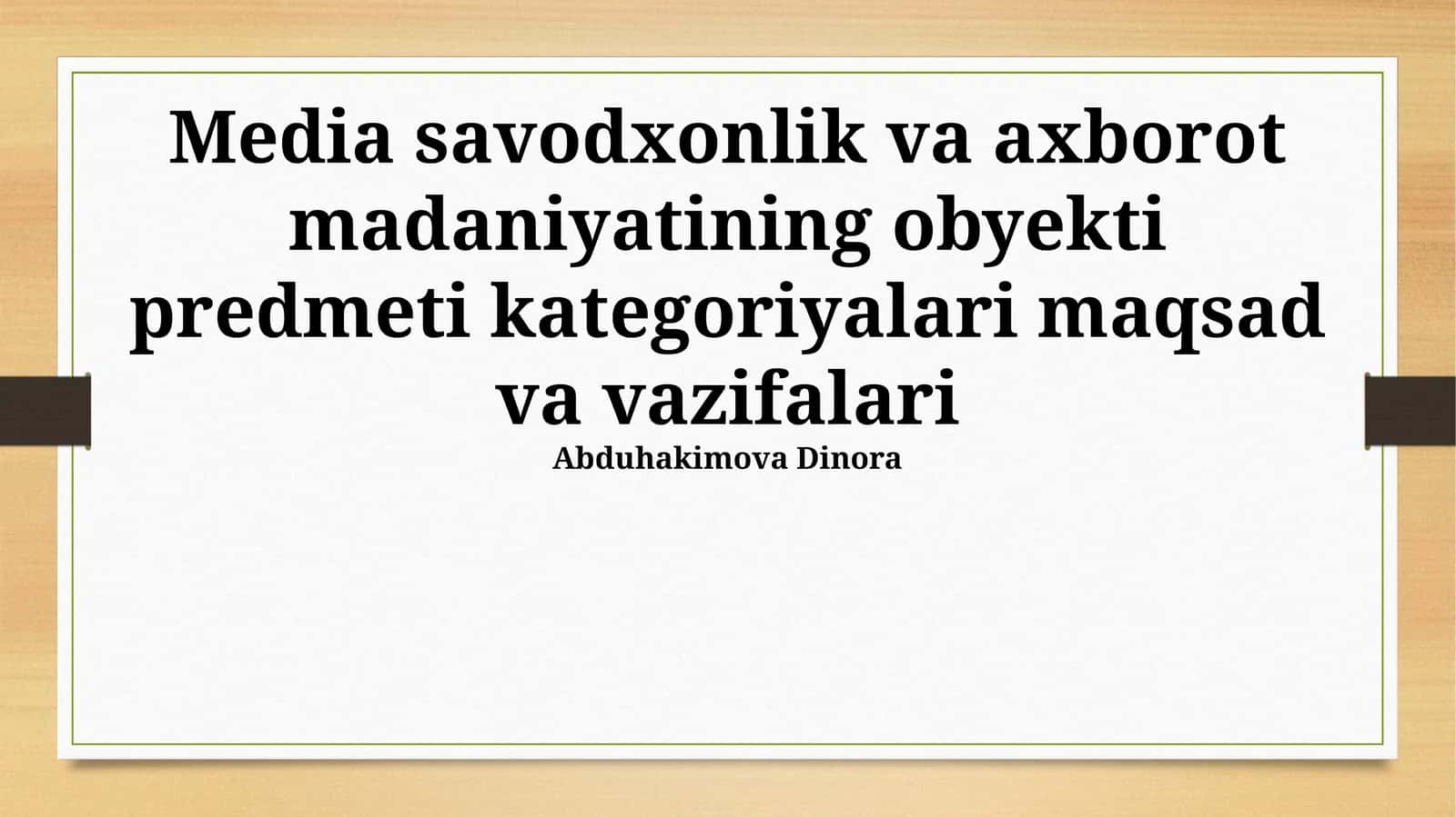 OAV Savodxonligining Maqsad va Vazifalari