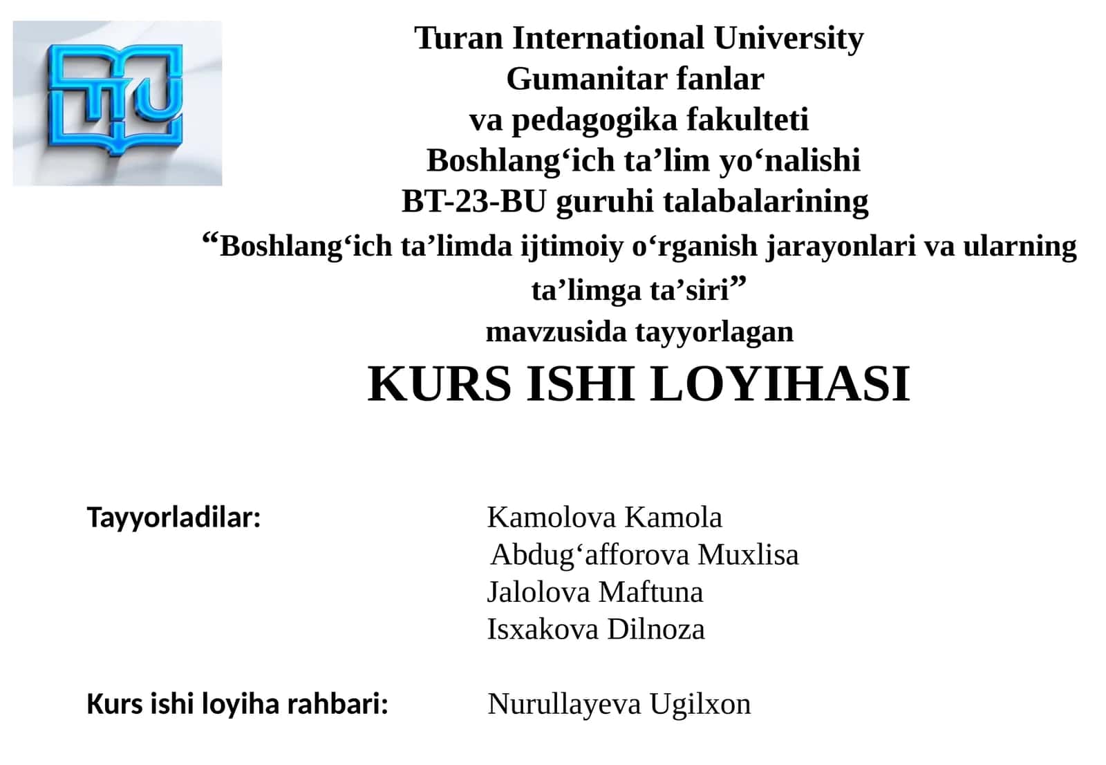 Boshlangʻich taʼlimda ijtimoiy oʻrganish jarayonlari va ularning taʼlimga taʼsiri