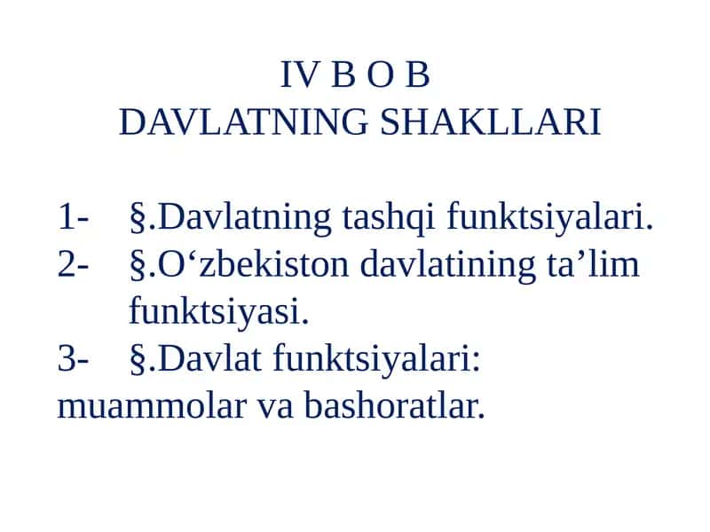 Davlatning shakllari