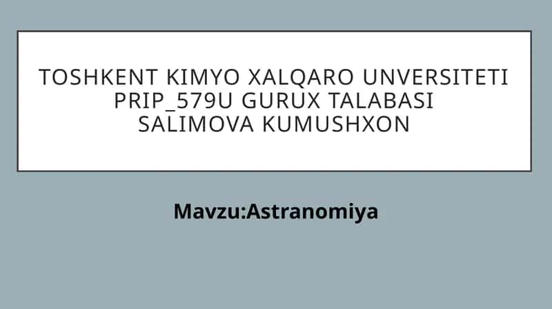 Astronomiya