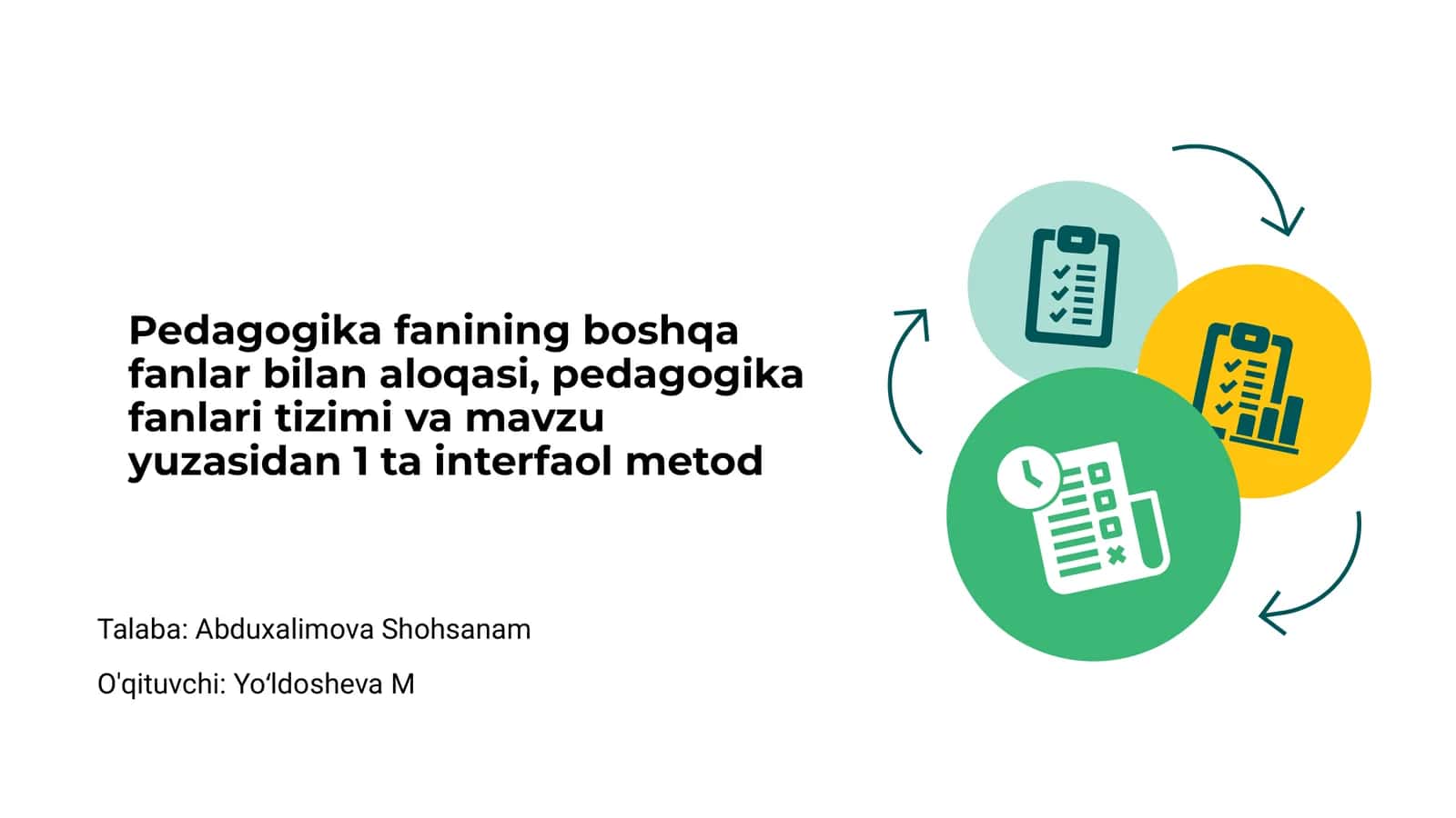 Pedagogika fanining boshqa fanlar bilan aloqasi