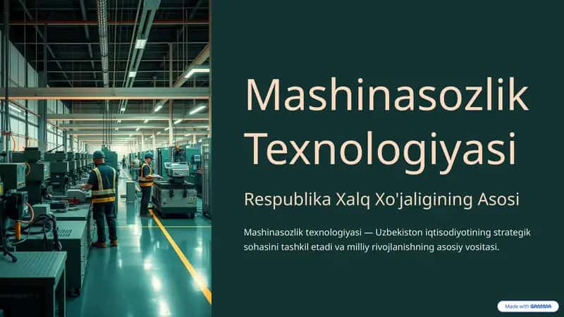 Mashinasozlik texnologiyasi