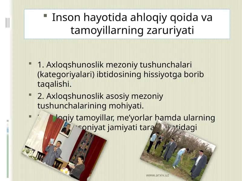 Axloqshunoslik mеzoniy tushunchalari