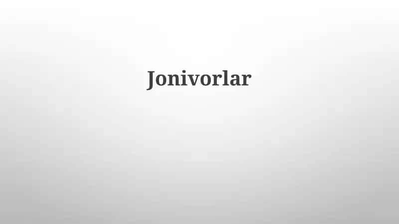 Jonivorlar