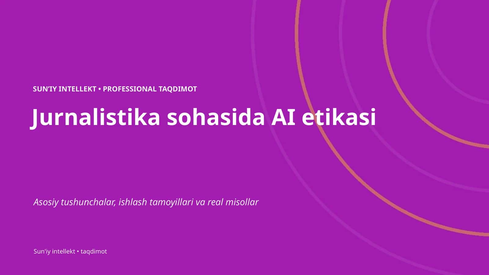 SUNʼIY INTELLEKT • PROFESSIONAL TAQDIMOT