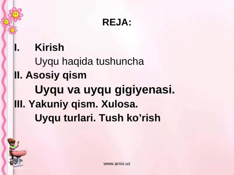 Uyqu turlari. Tush ko’rish
