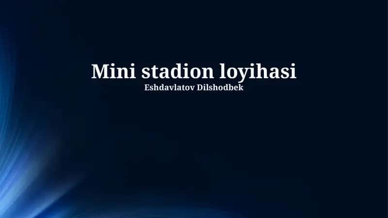 Mini stadion loyihasi