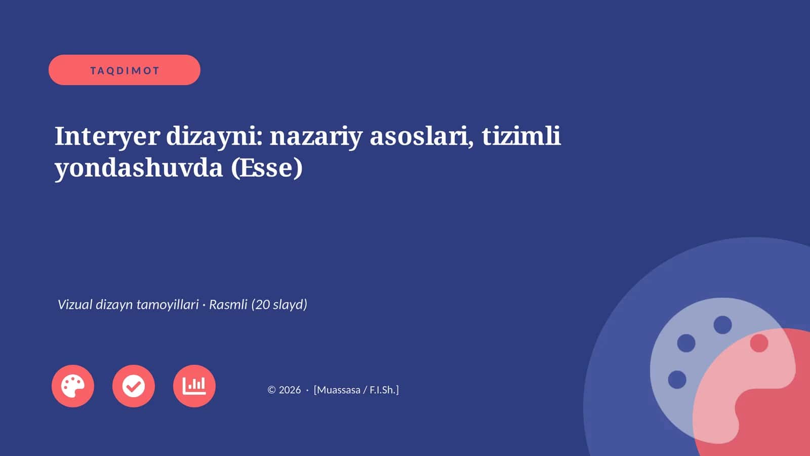 Interyer dizayni: nazariy asoslari, tizimli yondashuvda (Esse)