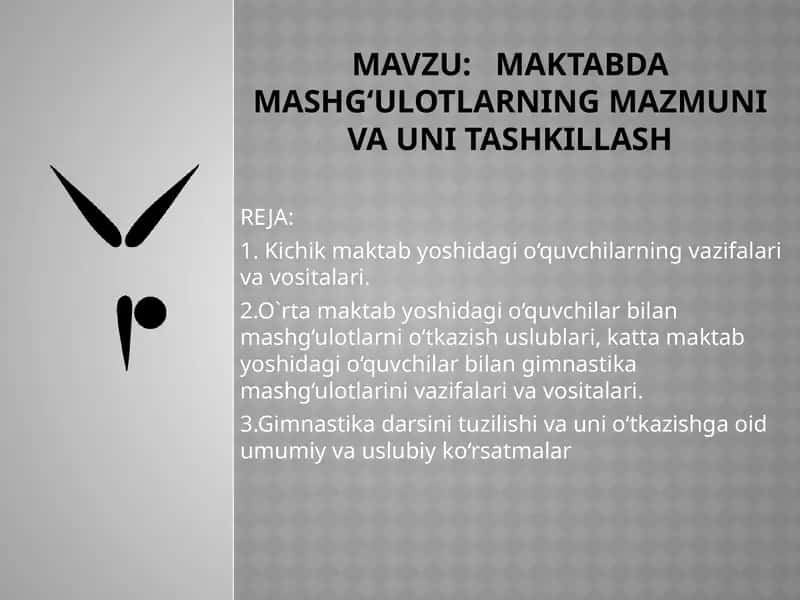 Jismоniy tarbiya mashg‘ulotlari