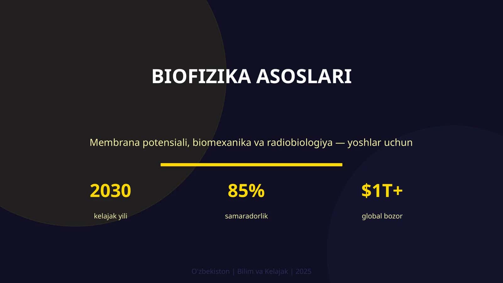 BIOFIZIKA ASOSLARI