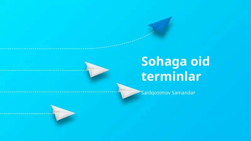 Sohaga oid terminlar
