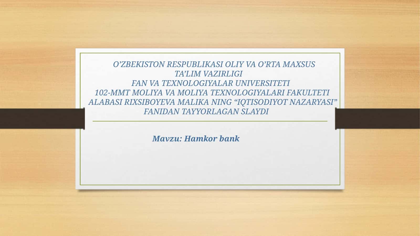 Hamkorbank