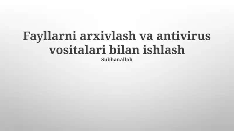 Antivirus Dasturlari: Chuqur Tahlil