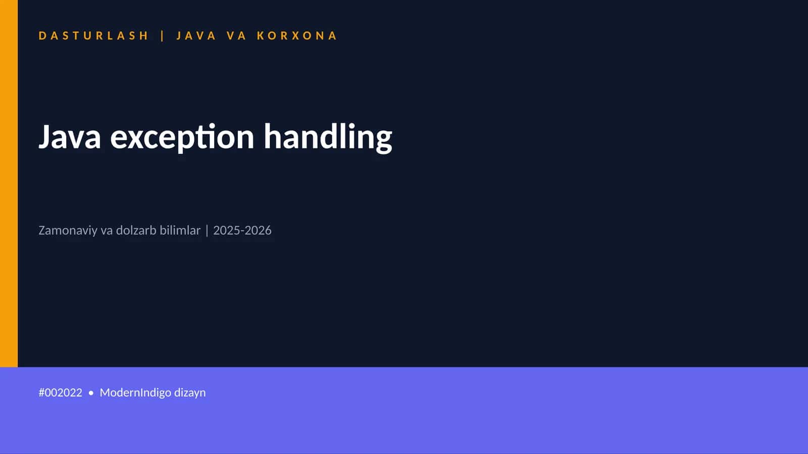 Java exception handling
