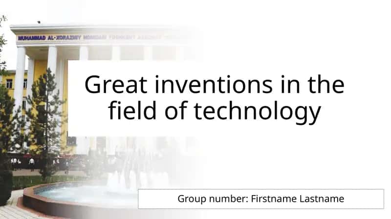 English presentation | Great inventions in the field of technology