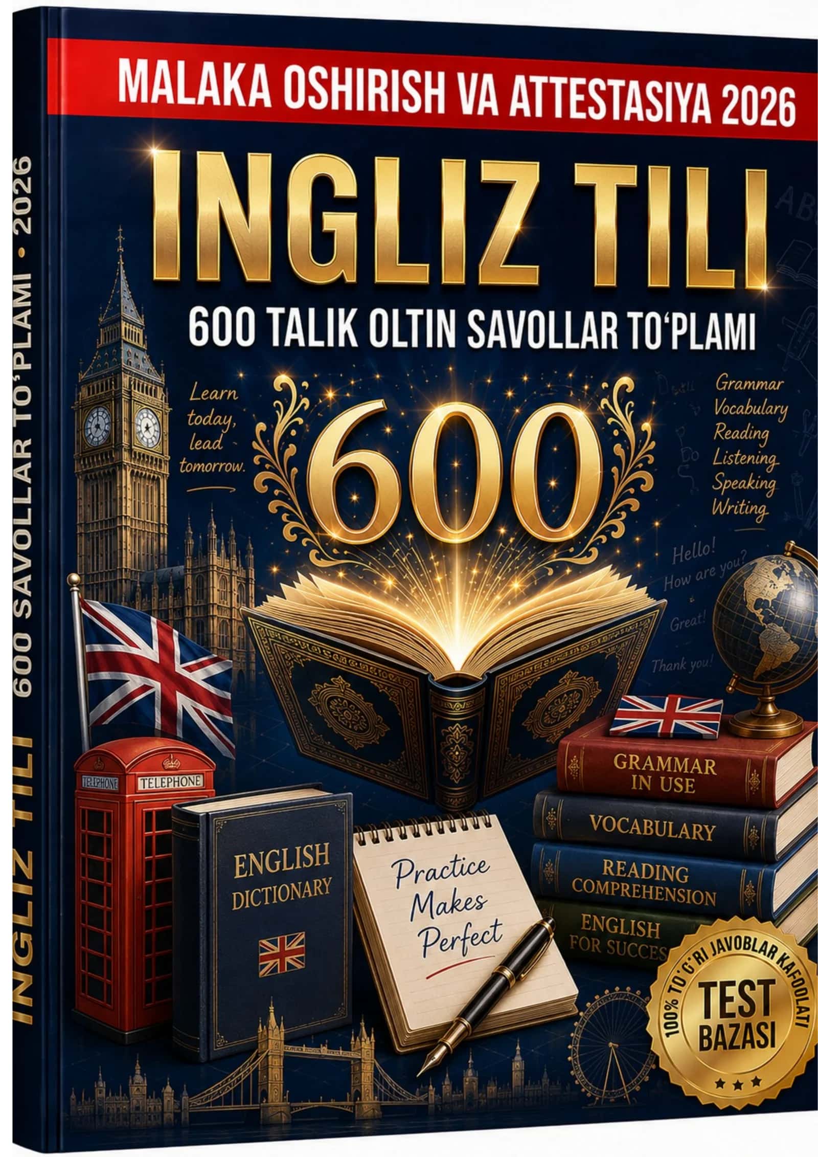 ENGLISH TEACHER PROFESSIONAL DEVELOPMENT - GRAMMAR AND TENSES - 2027 CERTIFICATION PREPARATION (600 QUESTIONS)