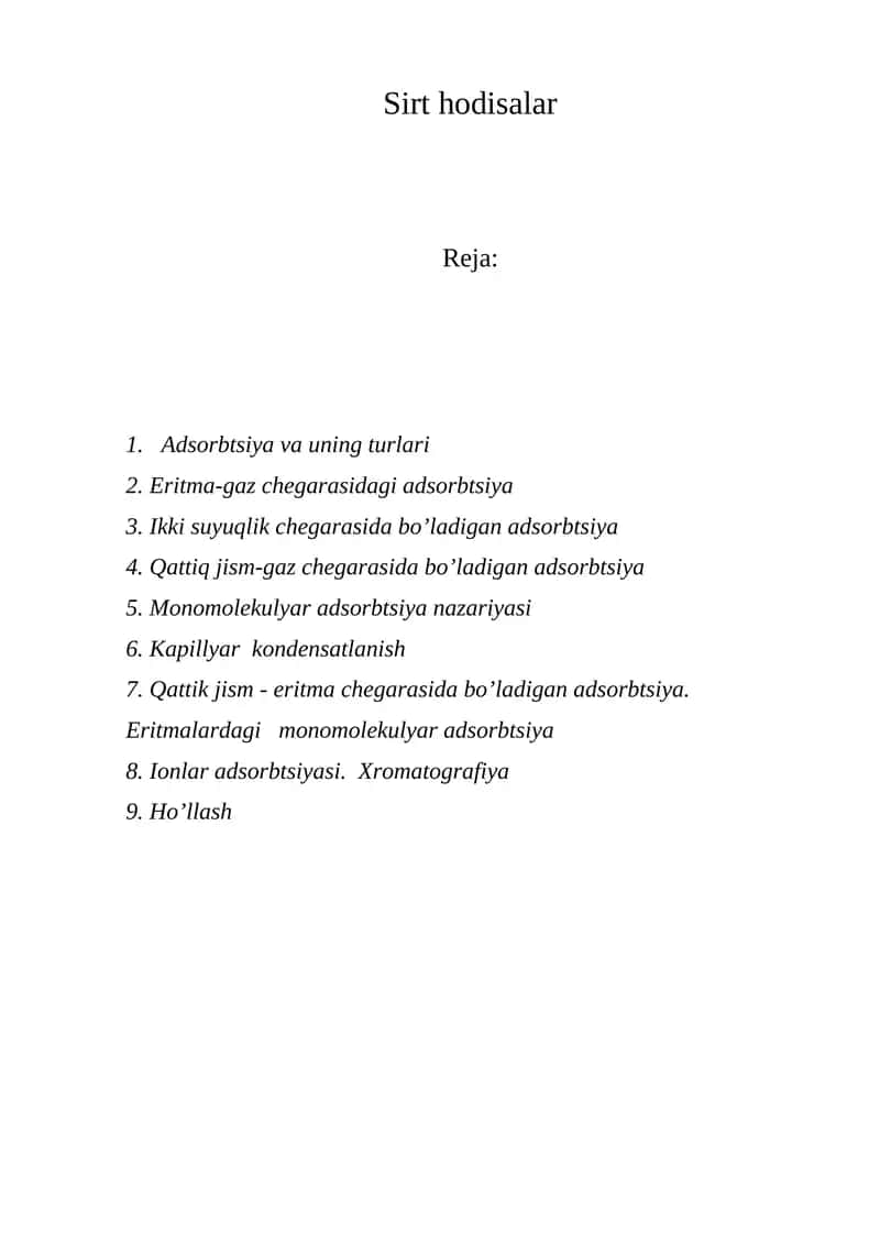 Sirt hоdisalar