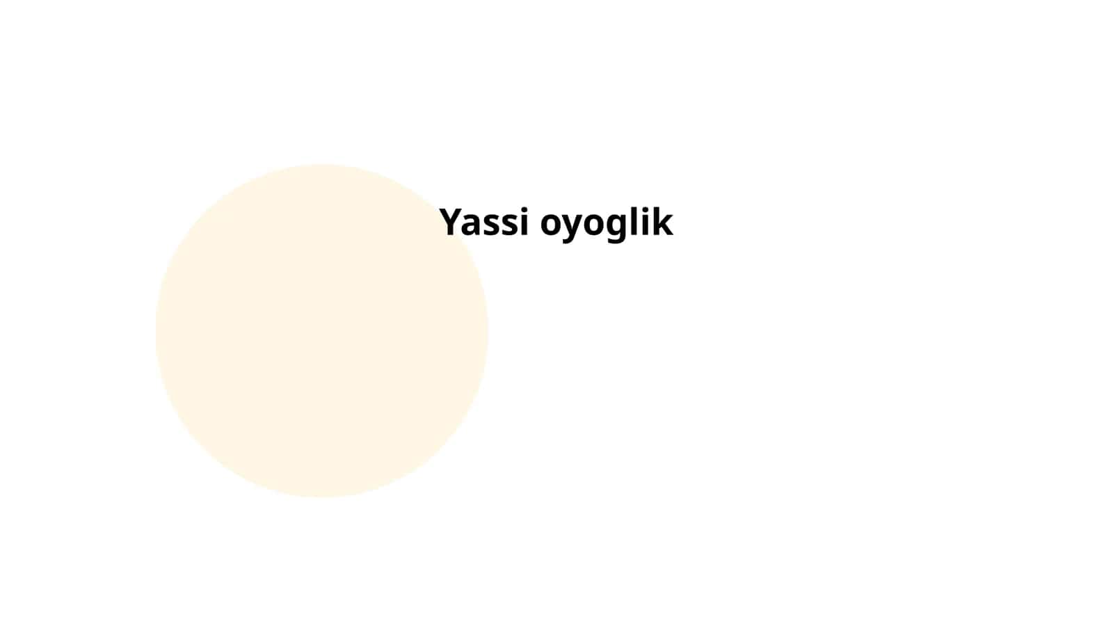 Yassi oyoglik