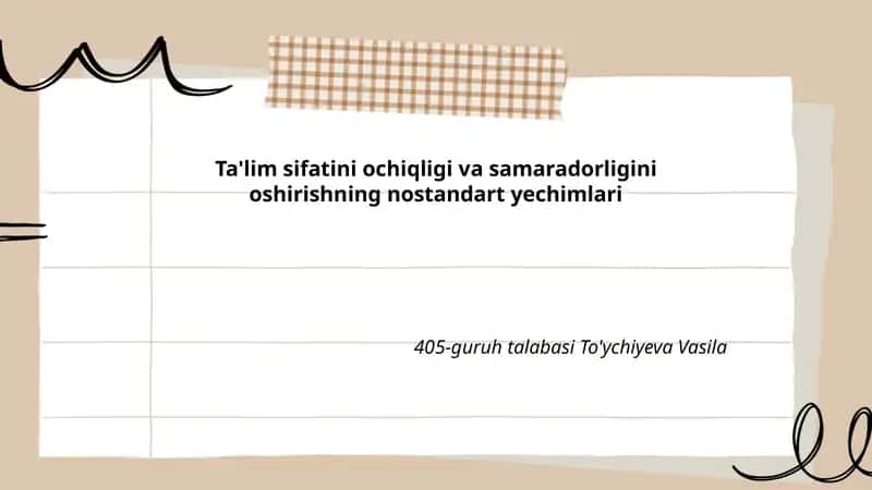 Raqamli ta’lim platformalarini blockchain bilan birlashtirish orqali ochiqlikni oshirish