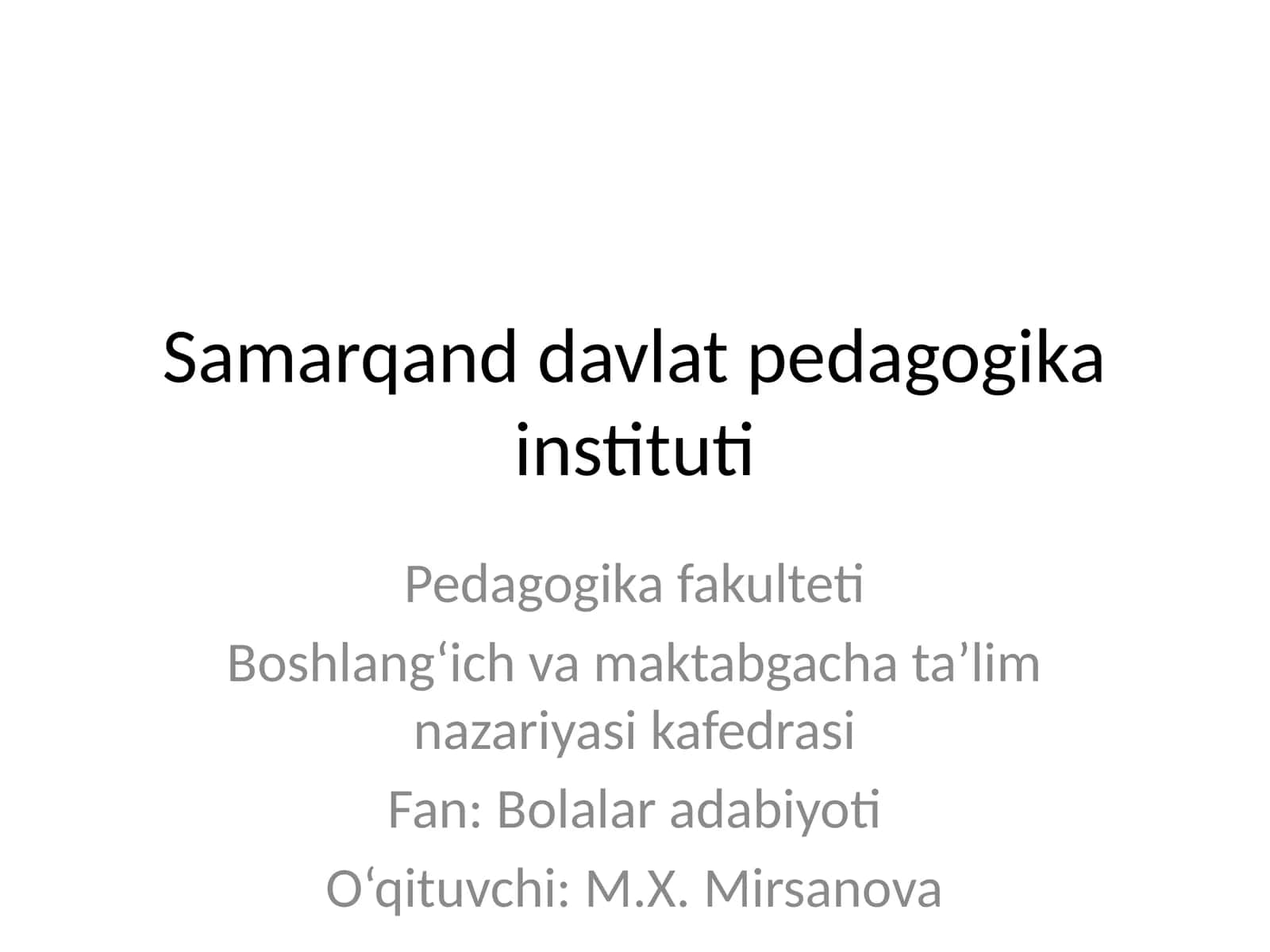 Bolalar folklori haqida tushuncha