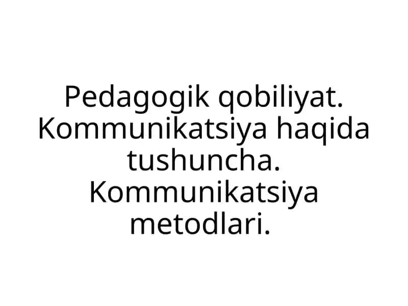 Pedagogik qobiliyat