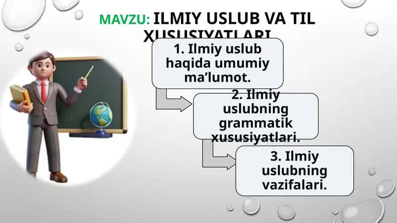 Ilmiyuslub va Tilxususiyatlar
