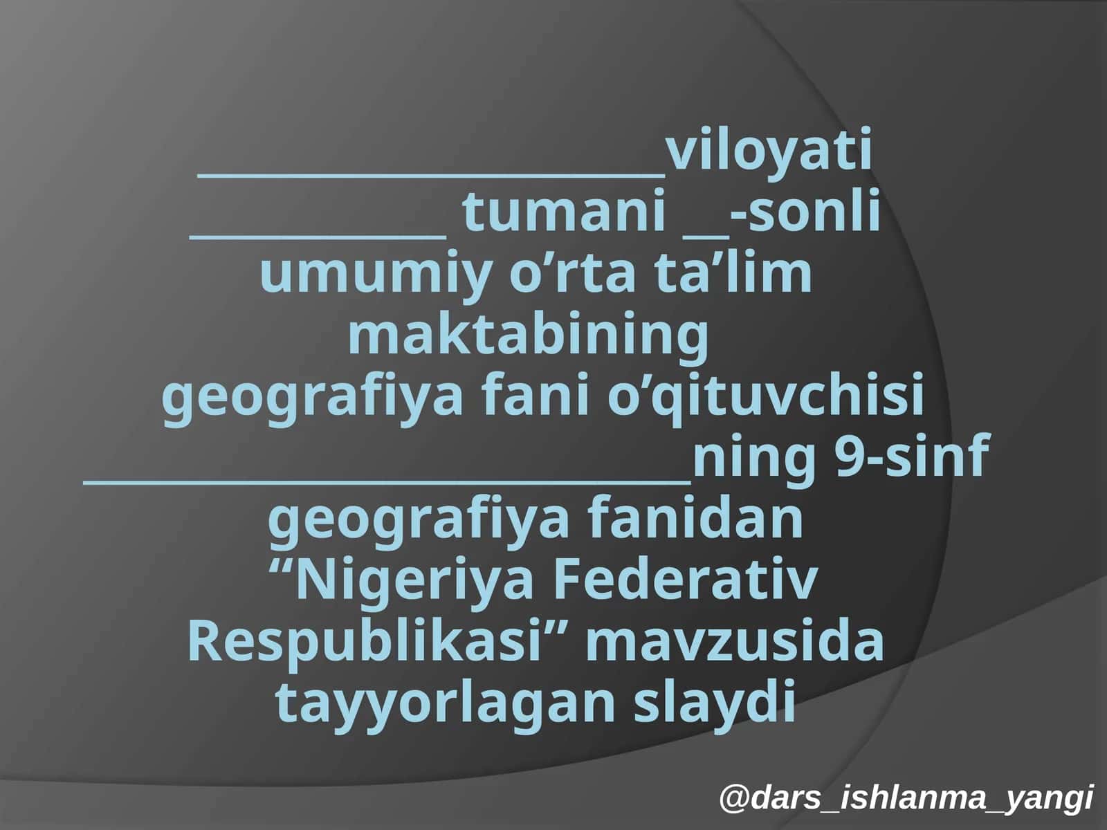 Nigeriya Federativ respublikasi